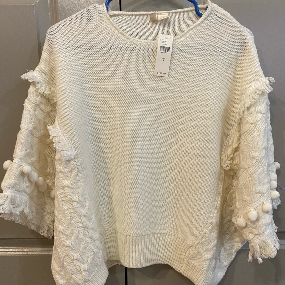 Anthropologie Cable Knit Wool Sweater